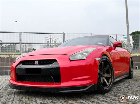 Nissan Gt R R35 Red With Bronze Rays Te37 Ultra Aftermarket Wheels