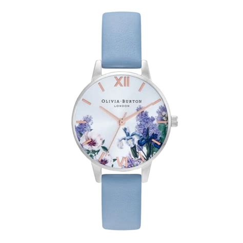 Buy Olivia Burton Secret Garden Analog Silver Sunray Round Dial Women