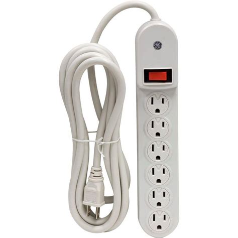 GE 6 Outlet Grounded Power Strip 55253 The Home Depot