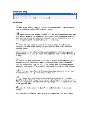 Fillable Online Payroll Pdq Fax Email Print Pdffiller