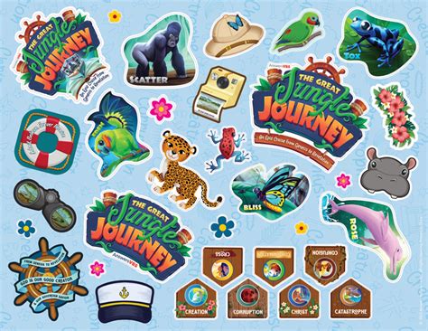 The Great Jungle Journey Vbs Logo Clip Art Sticker Sheet