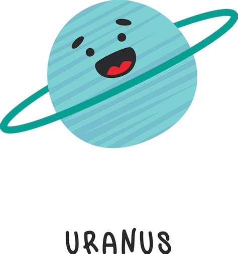 Premium Vector Uranus Planet Character