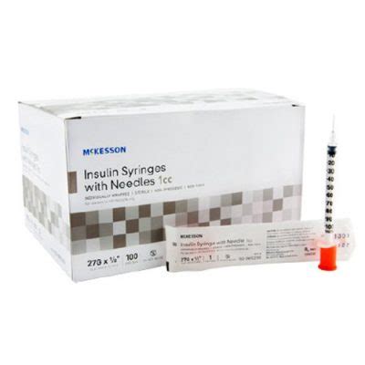 Mckesson Ml Insulin Syringes With Attached Needle