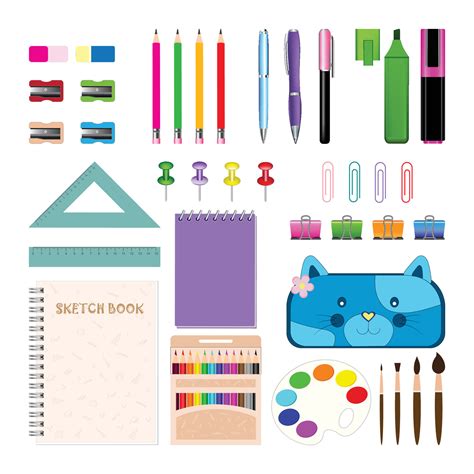 School supplies vector 26757548 Vector Art at Vecteezy