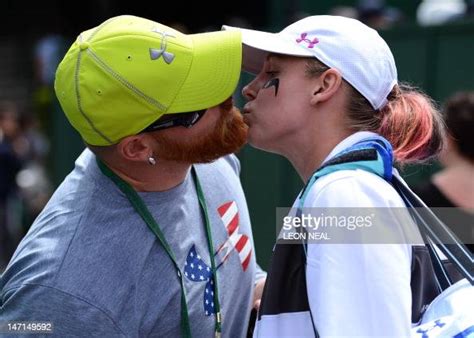 Us Player Bethanie Mattek Sands Kisses Her Husband Justin Before Her