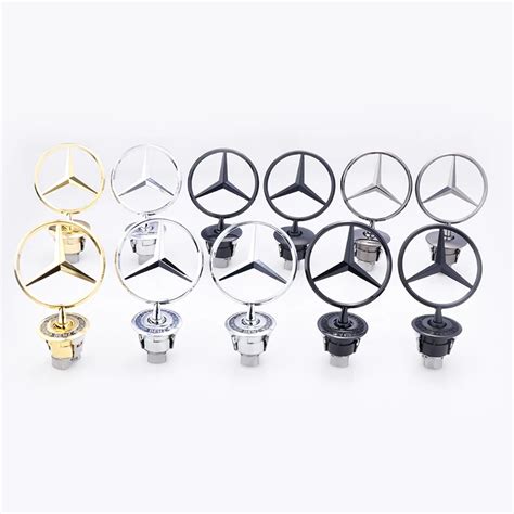 44mm 3d Metal Chrome Black Car Front Hood Emblem Bonnet Logo For