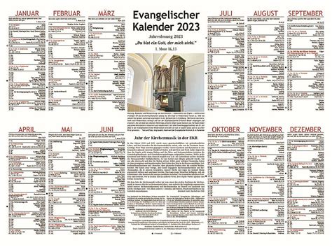 Evangelischer Wandkalender Auch Auf Hochglanzpapier Zu Beziehen