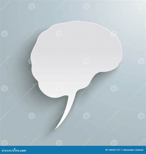 Brain With Speech Bubble And Question Mark Cartoon Vector