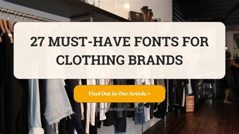 27 Clothing Brand Fonts to Create Iconic Fashion