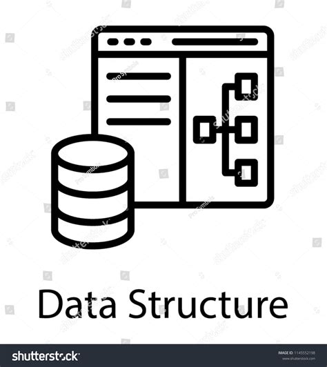 Relational Database Schema On Website Line Stock Vector Royalty Free 1145552198