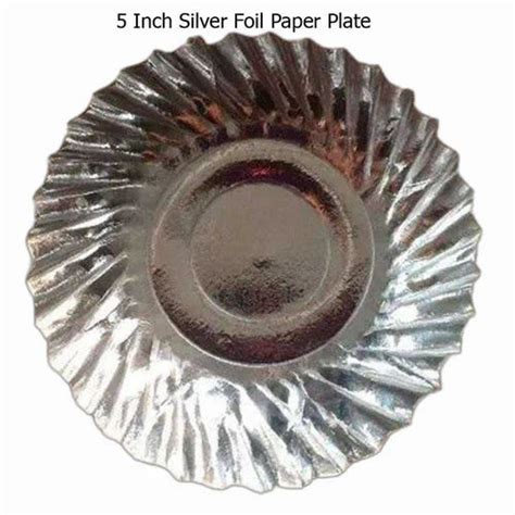 Inch Silver Foil Paper Plate At Rs Piece Silver Paper Dish In