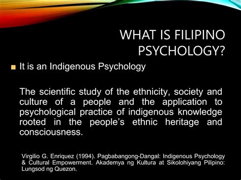 Filipino Psychology Sikolohiyang Pilipino Ppt