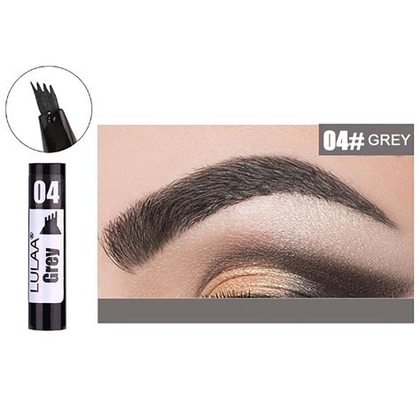 Keusn Four Headed Eyebrow Pencil Waterproof And Non Fading Black Brown Liquid Eyebrow Pencil