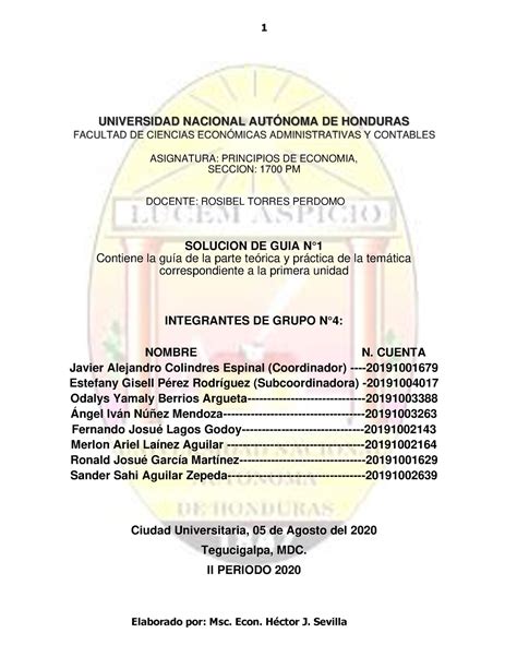 Guia De Estudio N Grupo Universidad Nacional Aut Noma De