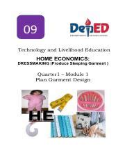 Tle Dressmaking Q Module Pdf R Technology And Livelihood