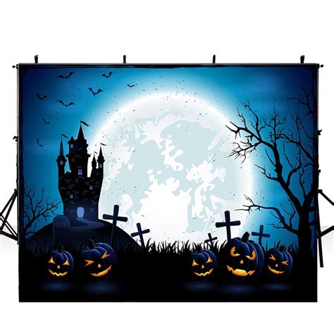 halloween photo booth backdrop night scenes 8x6 backdrop for picture ...