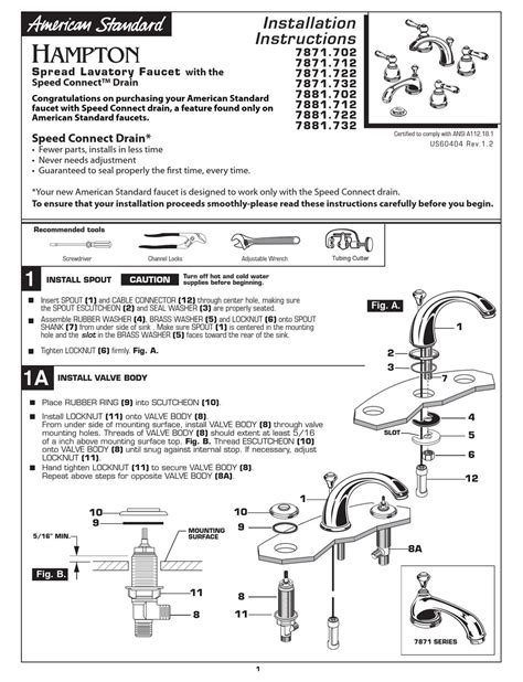 American Standard Hampton Bathroom Faucet Parts Semis Online