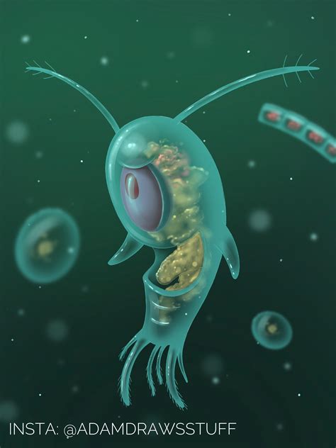 What if Plankton looked just a bit more realistic? 😳 Painted in ...