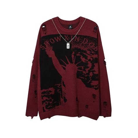 Xituodai Priest Salvation Printed Knitwears Women Streetwear Hip Hop