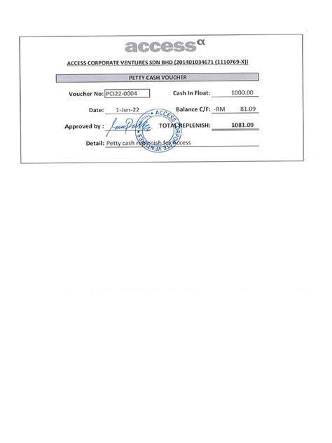 Pci22 0004 Petty Cash Report Pdf