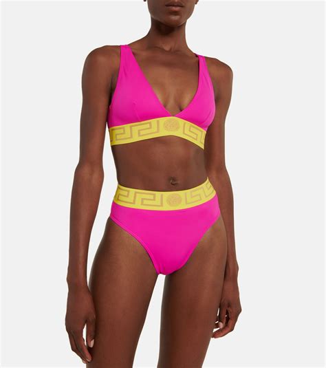 Versace Greca Triangle Bikini Top Versace