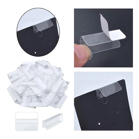 100 Pieces Earring Card Adapter Jewelry Display Adapter Transparent