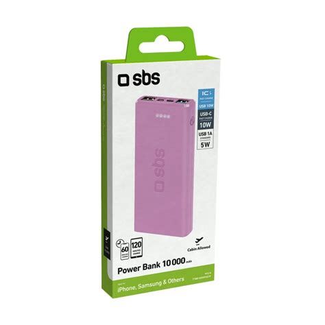 Powerbank SBS 10000mAh 2 Ports USB Rose Infinytech Reunion