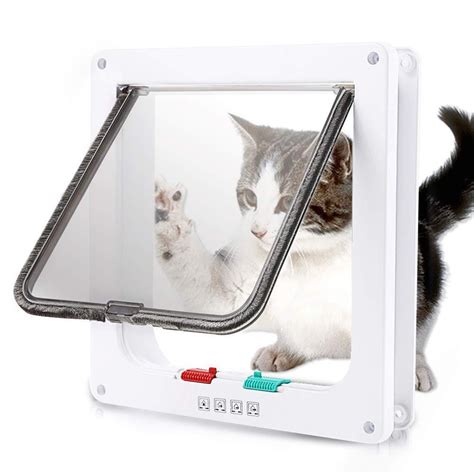 Cat Door with 4 Way Locking, Quiet Pet Doors for C... – Grandado