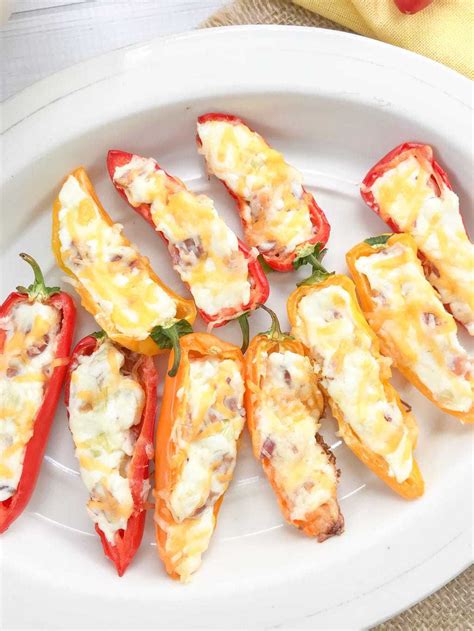 Cream Cheese Stuffed Peppers With Bacon Perfect Gameday Appetizer