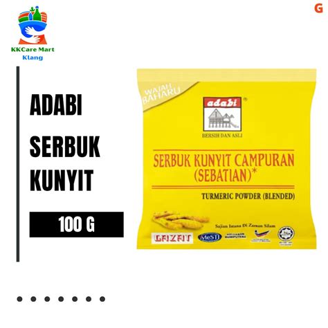 Adabi Serbuk Kunyit 100g Shopee Malaysia