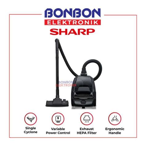 Jual Sharp Bagless Vacuum Cleaner Ec Ns Bk Rd Watt Di Seller