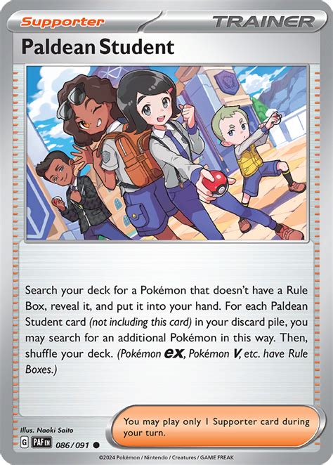 Paldean Student · Paldean Fates (PAF) #086 ‹ PkmnCards