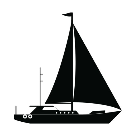 Yacht Silhouette Vector At Collection Of Yacht