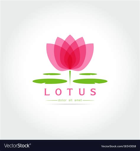 Lotus flower logo Royalty Free Vector Image - VectorStock