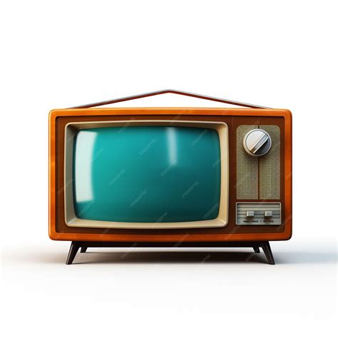 Premium Photo Vintage Television On Isolated White Background