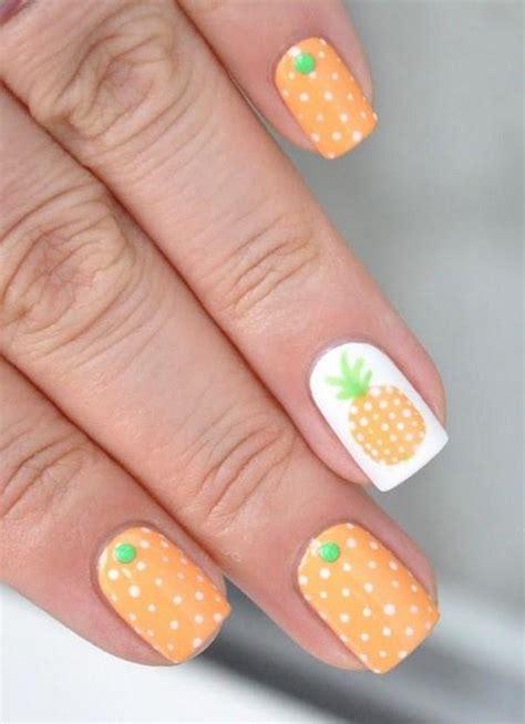 Unos Bonitos Diseños De Uñas De Frutas Fruit Nail Design Belleza