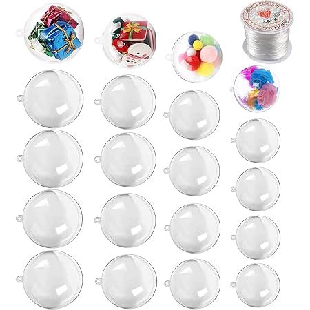 Thatsrad Pcs Boules Transparentes Remplir Boule En Plastique