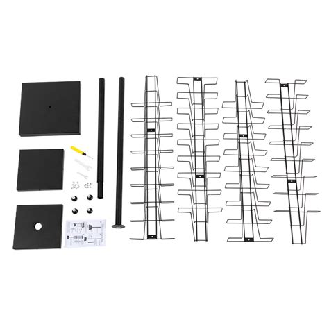 Modern Rotating Brochure Display Stand Detachable Magazine Rack With 36