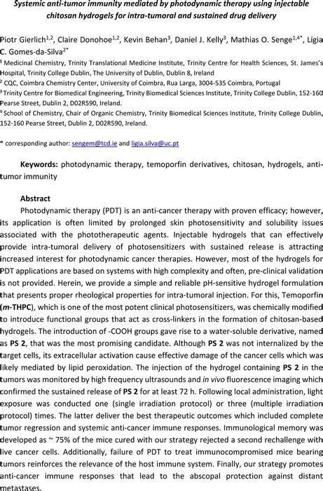 Systemic Anti Tumor Immunity Mediated By Photodynamic Therapy Using