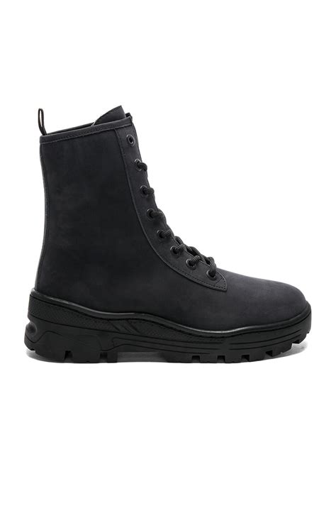 Yeezy Season 5 Nubuck Military Boot In In Graphite Fwrd