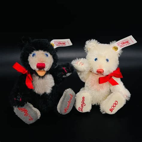 STEIFF BÄR TEDDY LITTLE BLACKEY LITTLE WHITEY 655500 KF 15 cm