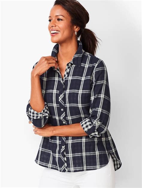 Classic Cotton Shirt Plaid Talbots Cotton Shirt Plaid Spring