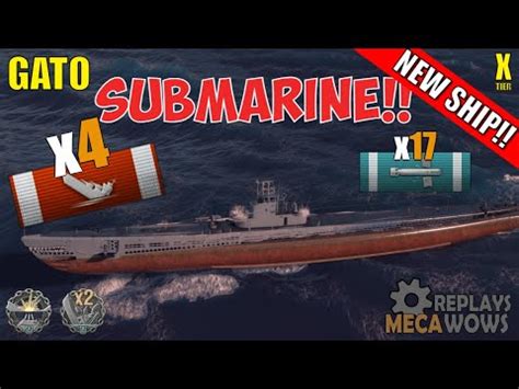 New Submarine Gato Kills K Damage World Of Warships Gameplay