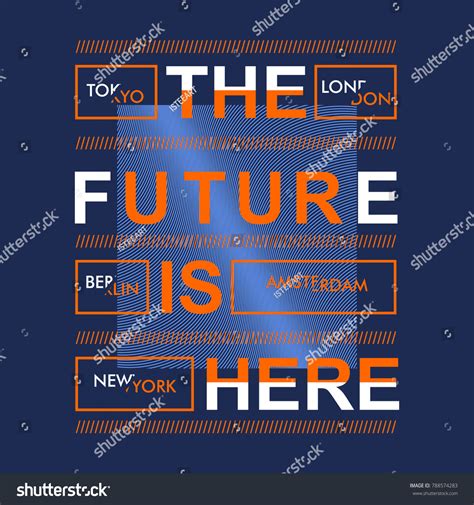 Future Typography Graphic Designvector Illustration Artistic Stock
