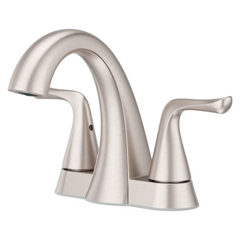 Pfister Willa Spot Defense Brushed Nickel 4 In Centerset 2 Handle Watersense Bathroom Sink