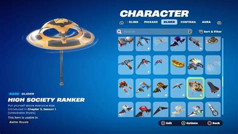 Fortnite High Society Ranker Glider Showcase YouTube