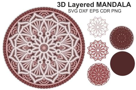 3d Mandala Svg Files For Laser Cut Cricut Glowforge