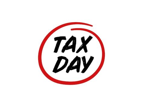 Premium Vector Word Tax Day Handdrawn Illustration Design With Isolated White Background