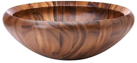 Dansk Wood Serveware Classic Salad Bowl Wood Turning Wood Turned