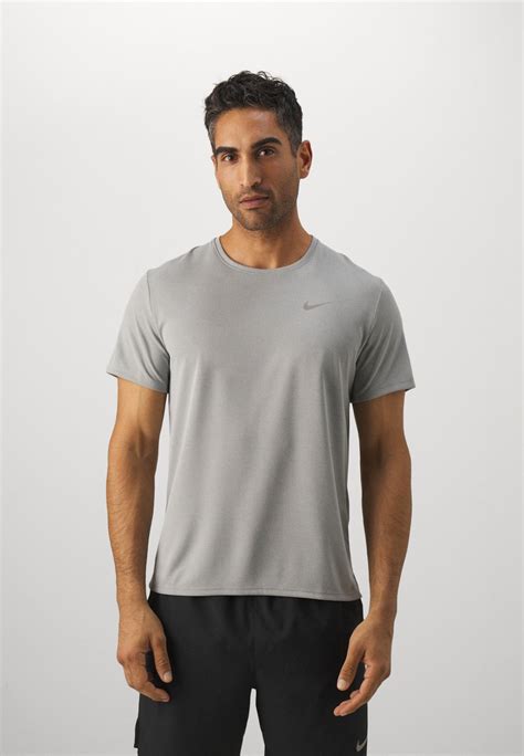 Nike Performance Miler Sport T Shirt Grey Fog Particle Grey Grijs